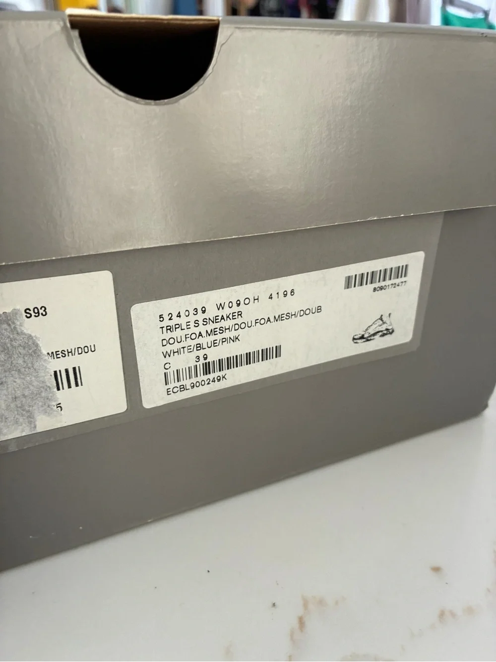 Balenciaga triple S Sneakers with Cream, Blue & Red Accents
